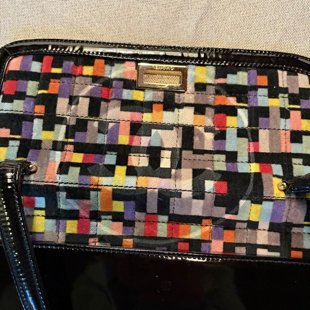 CHANEL Multicolor Mademoiselle Velvet Shoulder Bag, Patent Trim & CC Turn-Lock - Picture 8 of 16